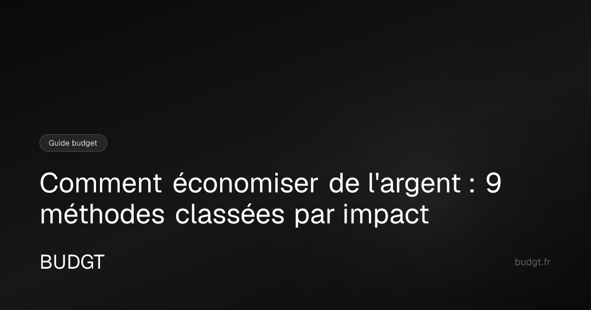 Comment économiser de l'argent — 15 méthodes concrètes (2026)
